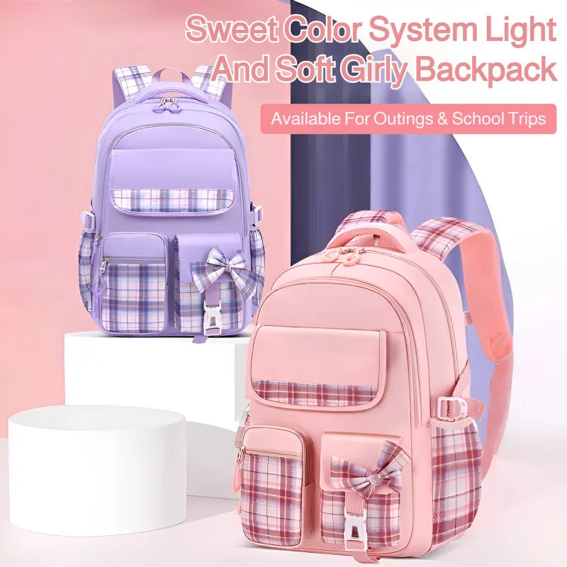 Cute Backpack For Primary School Student Stylish Portable Versatile Bag Breathable Preschool Books Bag Back To School Gift Girls