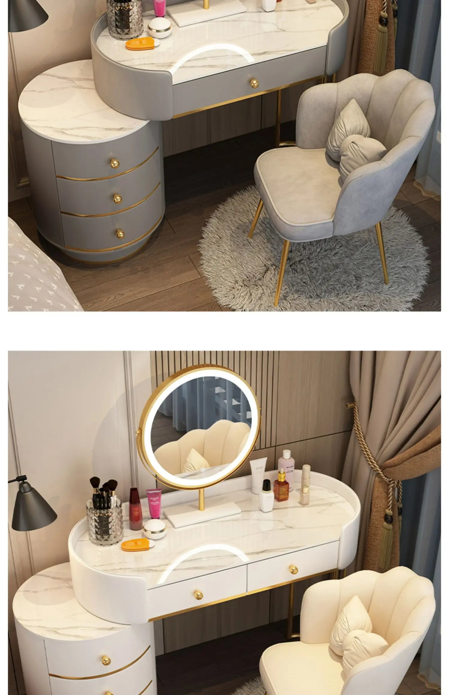 Bedroom Modern Vanity Table Organizers Storage Girls Nordic Vanity Table Multifunctional Luxury Tocador Maquillaje Furniture 21