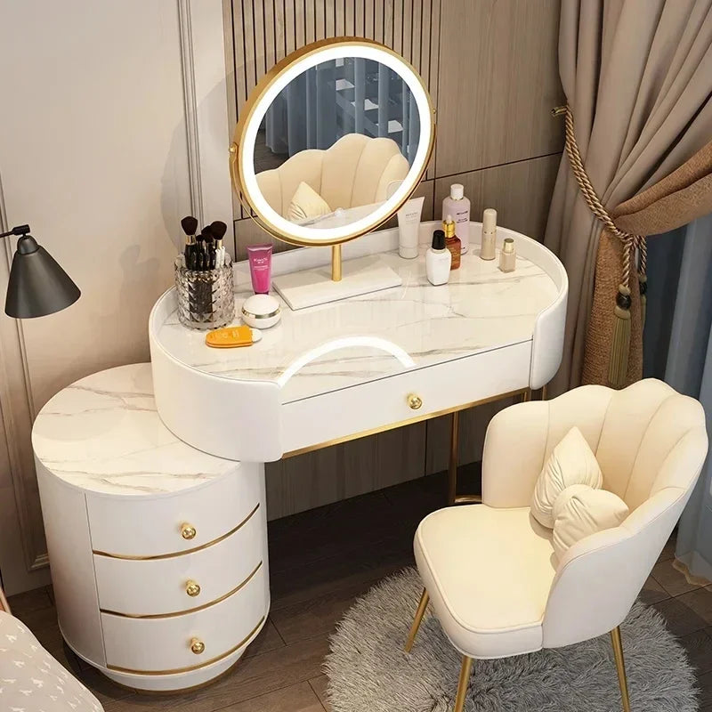 Bedroom Modern Vanity Table Organizers Storage Girls Nordic Vanity Table Multifunctional Luxury Tocador Maquillaje Furniture 2