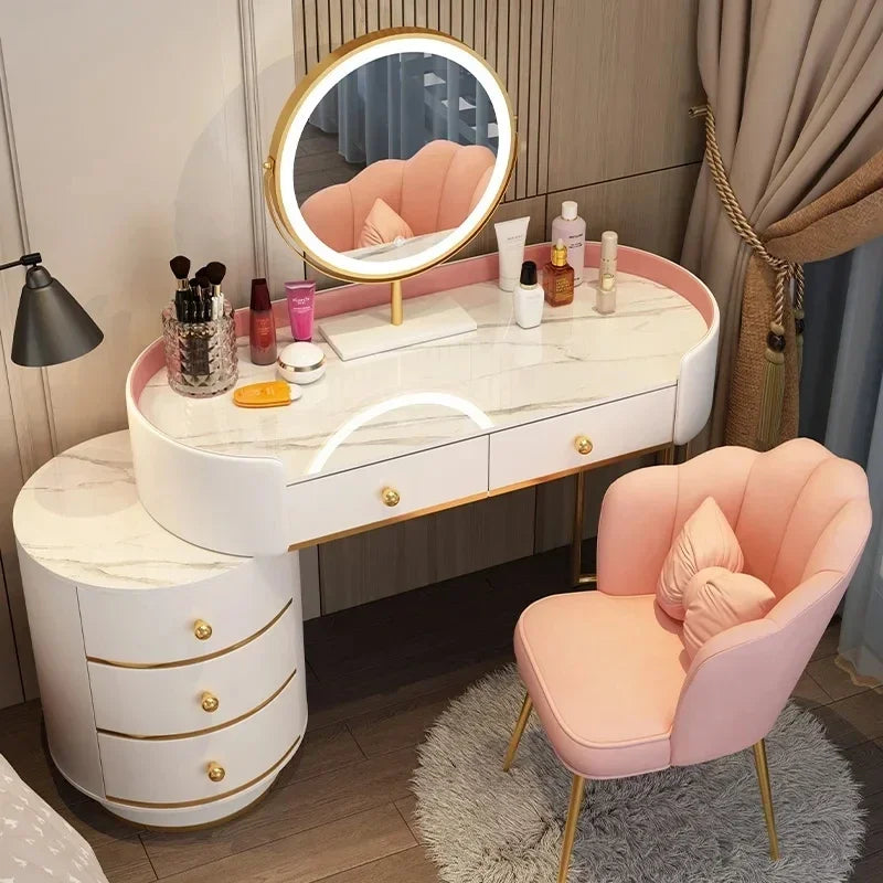 Bedroom Modern Vanity Table Organizers Storage Girls Nordic Vanity Table Multifunctional Luxury Tocador Maquillaje Furniture 4