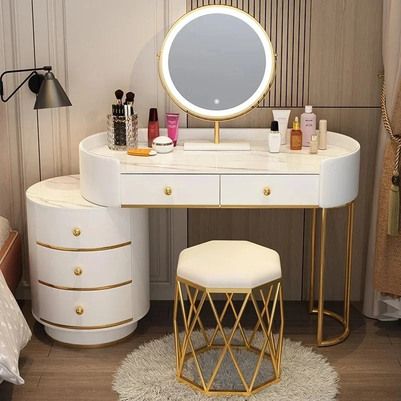 Bedroom Modern Vanity Table Organizers Storage Girls Nordic Vanity Table Multifunctional Luxury Tocador Maquillaje Furniture 3