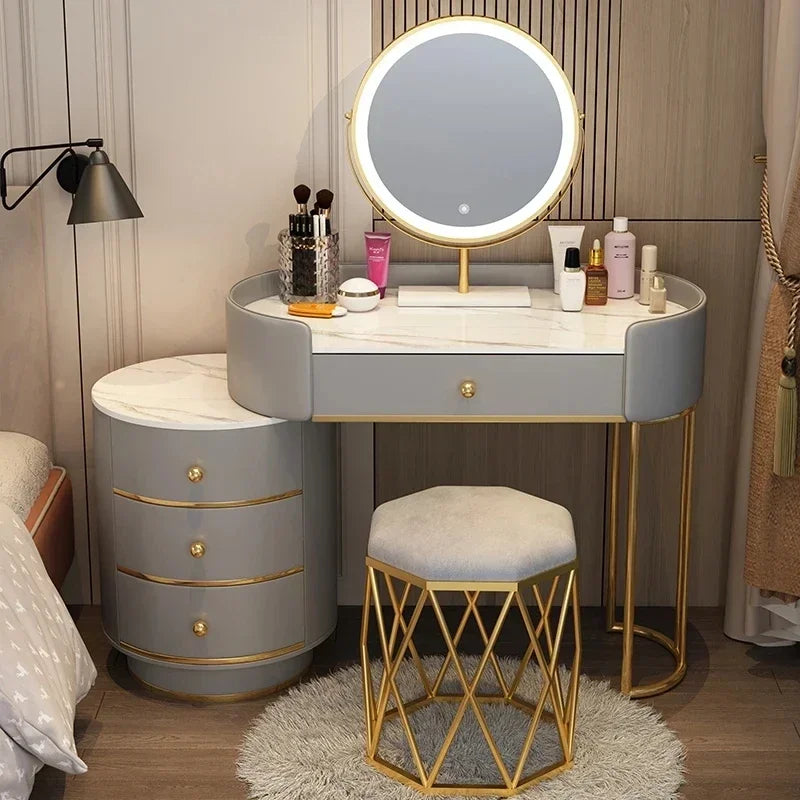 Bedroom Modern Vanity Table Organizers Storage Girls Nordic Vanity Table Multifunctional Luxury Tocador Maquillaje Furniture 5