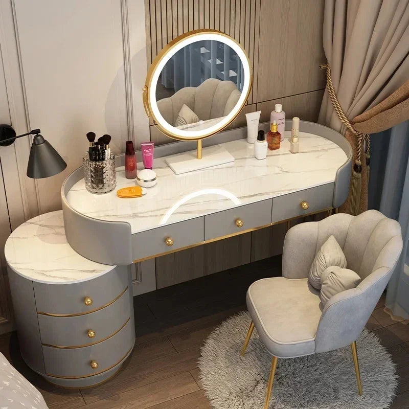 Bedroom Modern Vanity Table Organizers Storage Girls Nordic Vanity Table Multifunctional Luxury Tocador Maquillaje Furniture 6