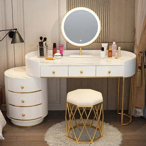 Bedroom Modern Vanity Table Organizers Storage Girls Nordic Vanity Table Multifunctional Luxury Tocador Maquillaje Furniture 25