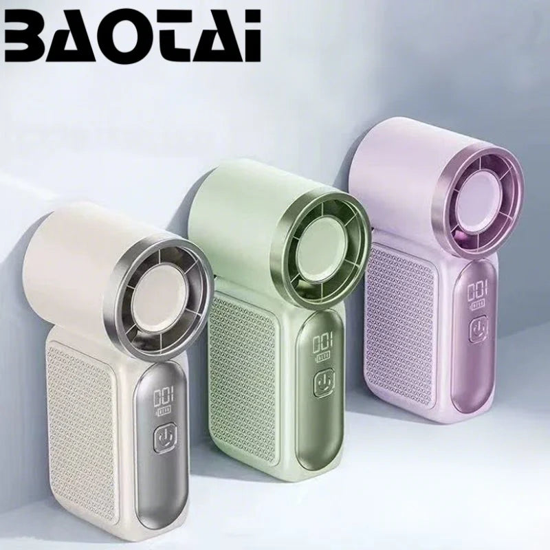 Mini Handheld Fan - Portable Turbo Fan with 100 Wind Speed, 3000mAh & Type-C, - Cooling Blower，Travel,R Cooling Device