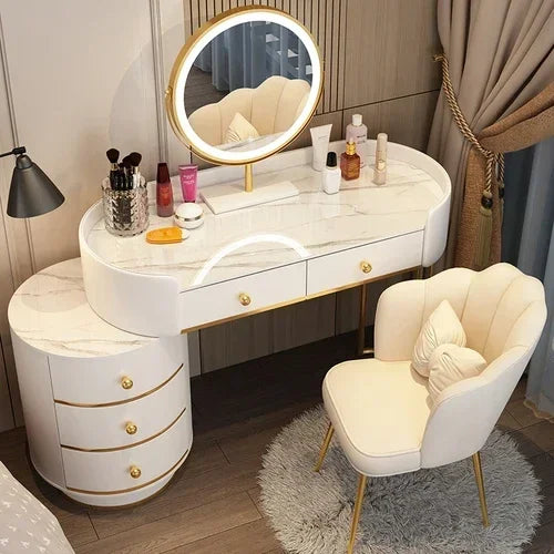 Bedroom Modern Vanity Table Organizers Storage Girls Nordic Vanity Table Multifunctional Luxury Tocador Maquillaje Furniture 24