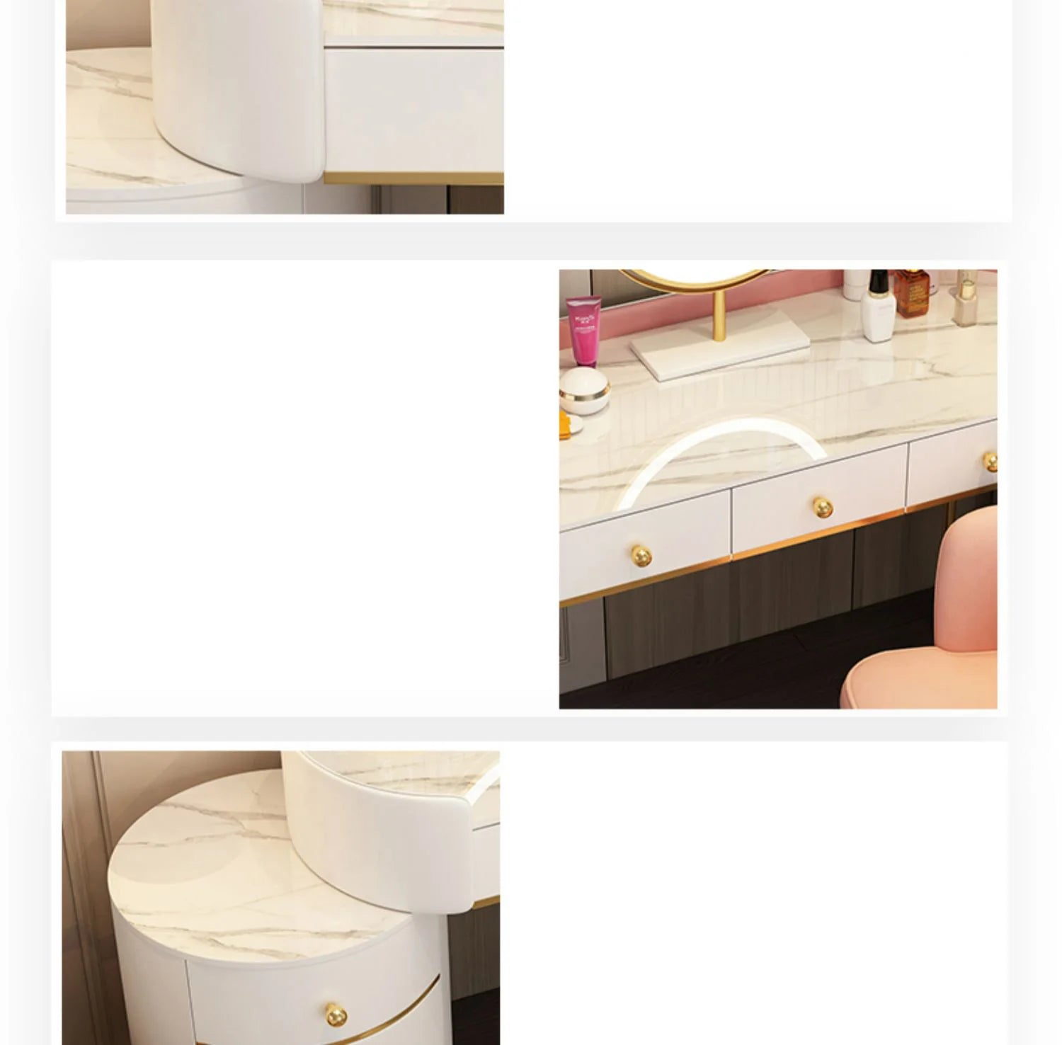 Bedroom Modern Vanity Table Organizers Storage Girls Nordic Vanity Table Multifunctional Luxury Tocador Maquillaje Furniture 15