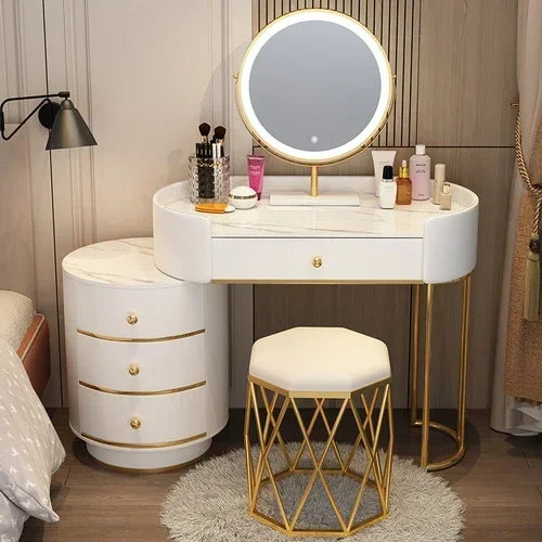 Bedroom Modern Vanity Table Organizers Storage Girls Nordic Vanity Table Multifunctional Luxury Tocador Maquillaje Furniture 26